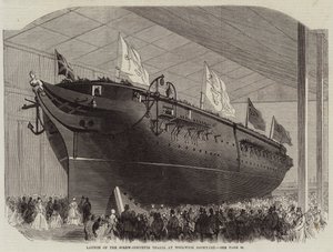 Lansering av Screw-Corvette Thalia på Woolwich Dockyard